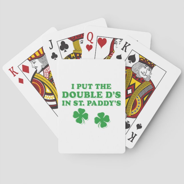 Jag sätter Dubbla D:s i St. Paddy's Day-underbart Casinokort (Baksidan)