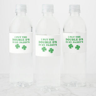 Jag sätter Dubbla D:s i St. Paddy's Day-underbart Vattenflaskor Etikett
