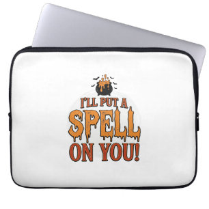 Jag Sätter en Förbannelse på Dig Halloween Kittel  Laptop Fodral