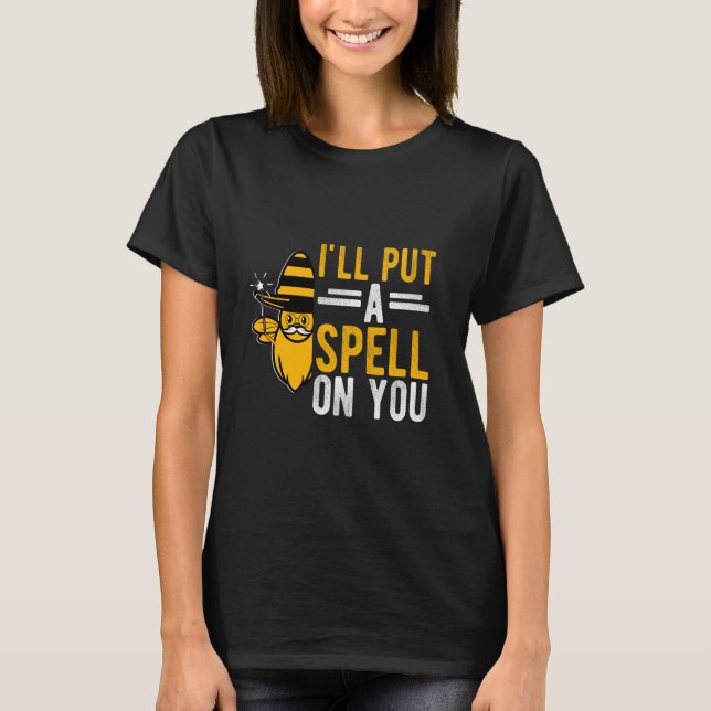 JAG SÄTTER EN SPELL PÅ DIG Festive Bee Magic Spell T Shirt (Framsida)