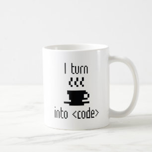 Jag sätter in kaffe i kod kaffemugg