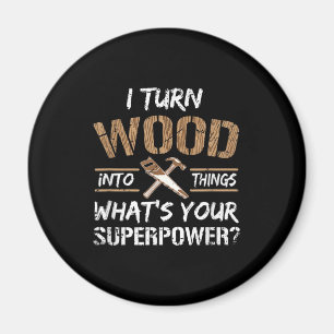 Jag sätter in trä i Sak Carpenter Woodworking Magnet