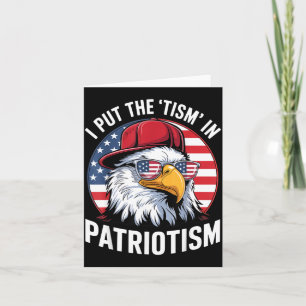 Jag Sätter Ismen i Patriotism Atletisk Örn Kort