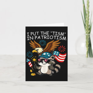 Jag Sätter Tism I Patriotism Atletisk Örn _3  Kort