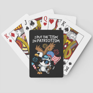Jag Sätter Tism i Patriotism Atletisk Örn Casinokort