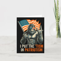 Jag Sätter “tism” I Patriotism Bigfoot Usa Flagga 