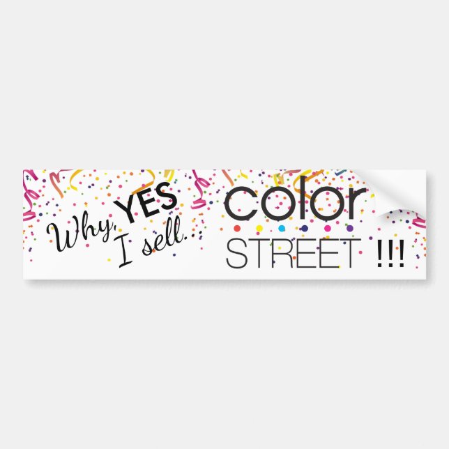 Jag Sell Färg Street Bumper Sticker Bildekal (Framsidan)
