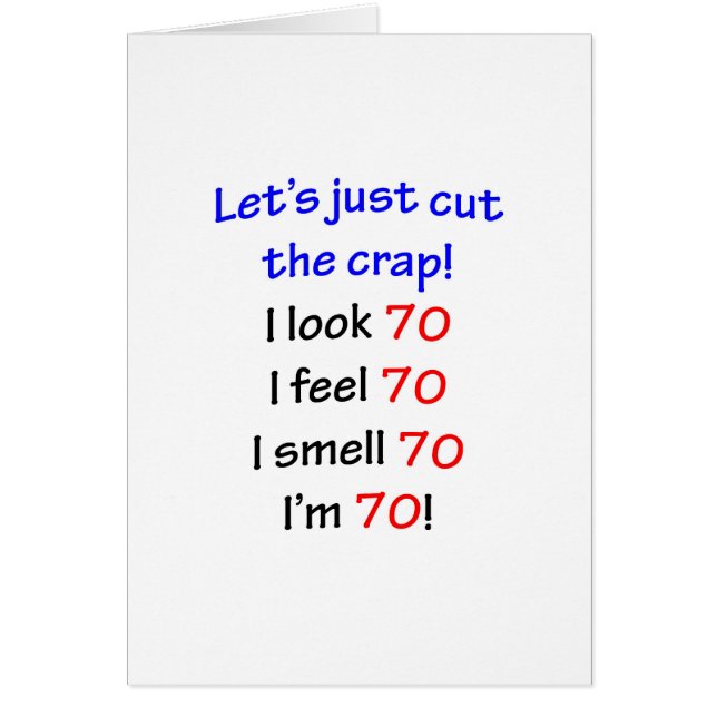 Jag ser 70, I-känselförnimmelse 70, mig luktar 70, Hälsningskort (Framsidan)
