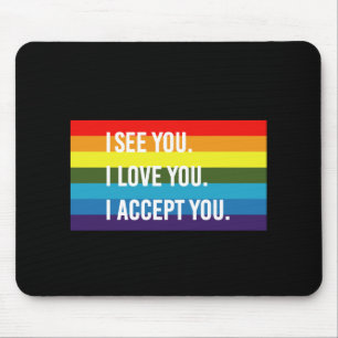 Jag ser att jag Kärlek.. Jag accepterar Gay pride Musmatta