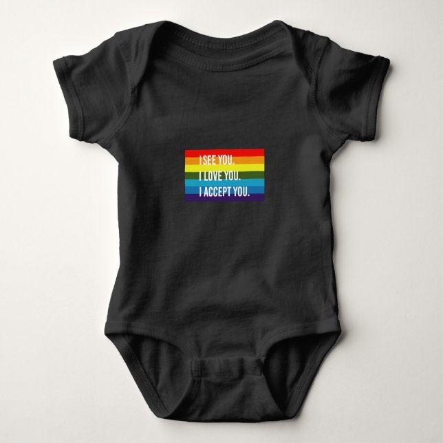 Jag ser att jag Kärlek.. Jag accepterar Gay pride  T Shirt (Framsida)