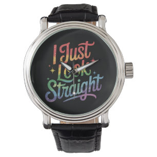 Jag ser bara hetero HBTQ regnbåge stolt allierad Armbandsur