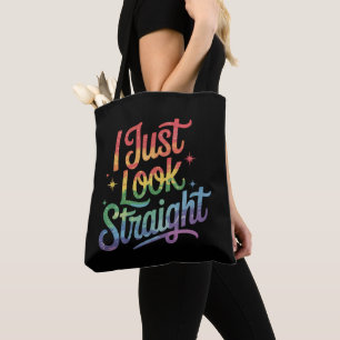 Jag ser bara hetero HBTQ regnbåge stolt allierad Tygkasse