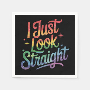 Jag ser bara Rak Gay Rainbow LGBTQ Pride Ally Pappersservett