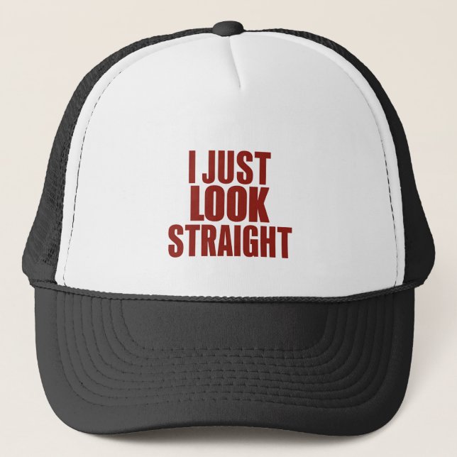 Jag ser bara rakt LGBT HBTQ Pride månad  Keps (Framsida)