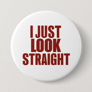 Jag ser bara rakt LGBT HBTQ Pride månad Knapp