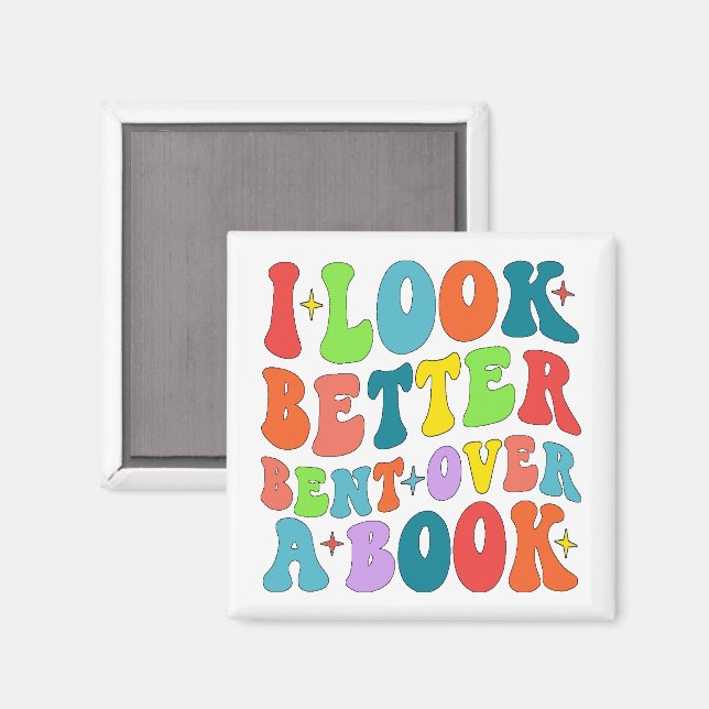 Jag ser bättre ut över en Bok Reader Älskare Groov Magnet (Front/Back)