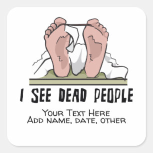 Jag ser Dead People-Personligen Fyrkantigt Klistermärke