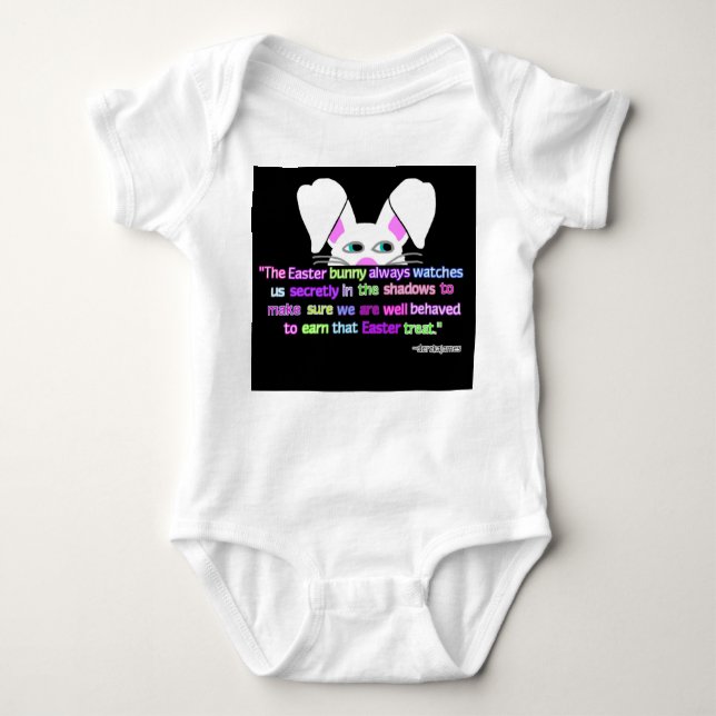 Jag ser dig, Påskhare Baby Jersey Bodykostym T Shirt (Framsida)