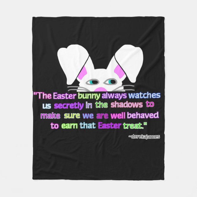 Jag ser dig, Påskhare medelstor flebit Blanket Fleecefilt (Framsidan)