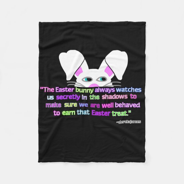 Jag ser dig, Påskhare småbildsblanket Fleecefilt (Framsidan)