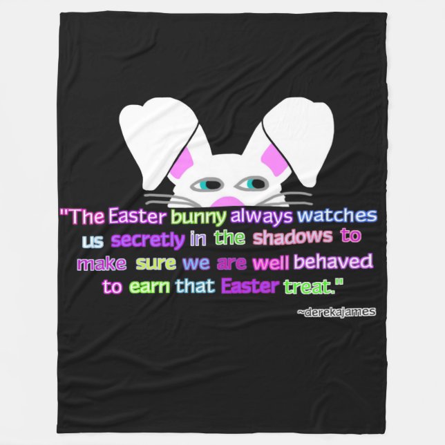 Jag ser dig, Påskhare Stor Flebit Blanket Fleecefilt (Framsidan)