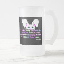 Jag ser dig, Påskhare stort frostat glas Mugg