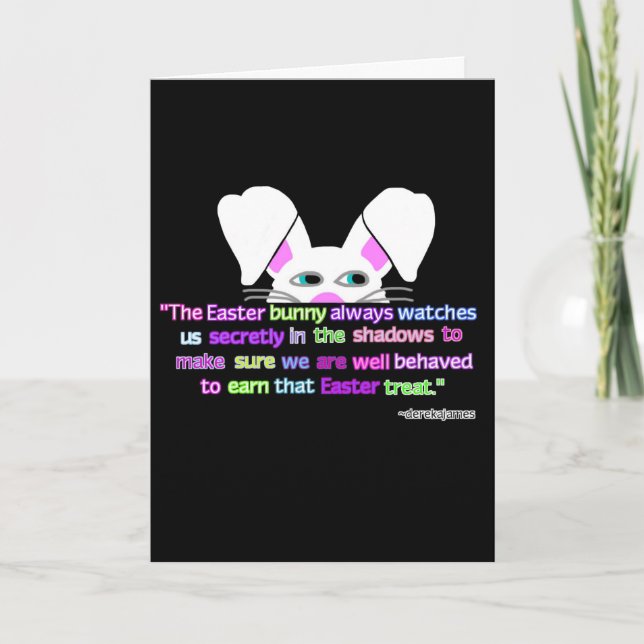 Jag ser dig, Påskharen Vertikal Välkomstkort Kort (Framsida)