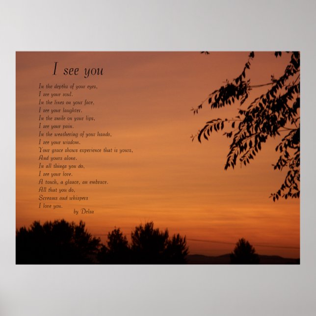 Jag ser dig poster (Framsidan)