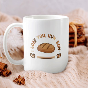Jag ser dig som Hun-Bun Baker Pun Funny Valentine' Kaffemugg