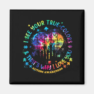 Jag ser din sanna Färg Puzzle World Autism Awarene Magnet
