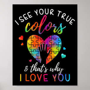 Jag ser ditt sanna Färg, puzzle World Autism Poster