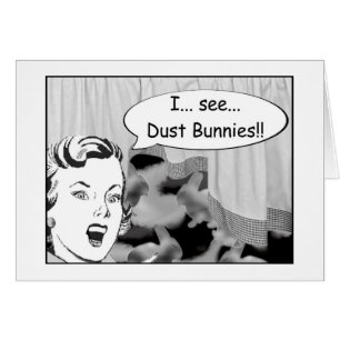 Jag ser Dust Bunnies Hälsningskort