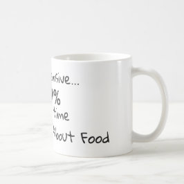 Jag ser eftertänksam rolig mat älskare citat kaffemugg
