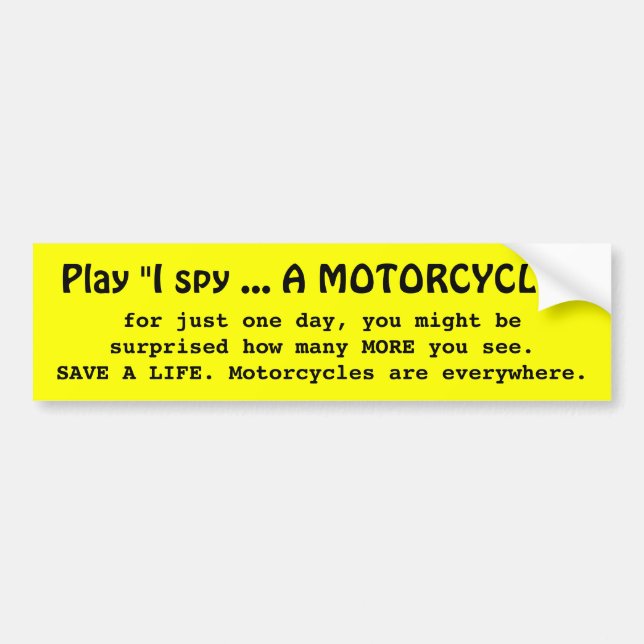 JAG SER EN MOTORCYKEL BILDEKAL (Framsidan)