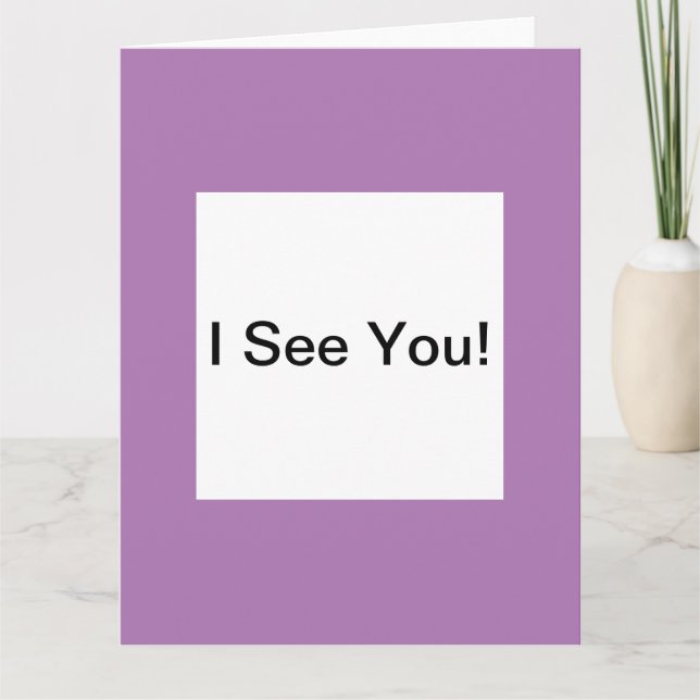 Jag ser ett tomt hälsningskort kort (Framsida)