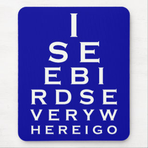 Jag ser fåglar Eyechart Musmatta