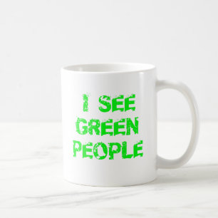 Jag ser grönt folk St. Patrick Day. Kaffemugg