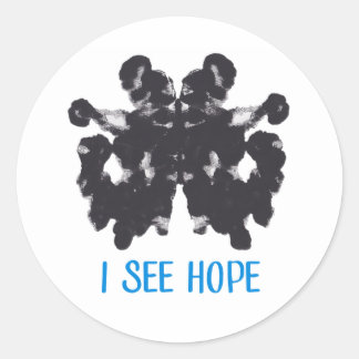 Jag ser Hope Sticker Runt Klistermärke