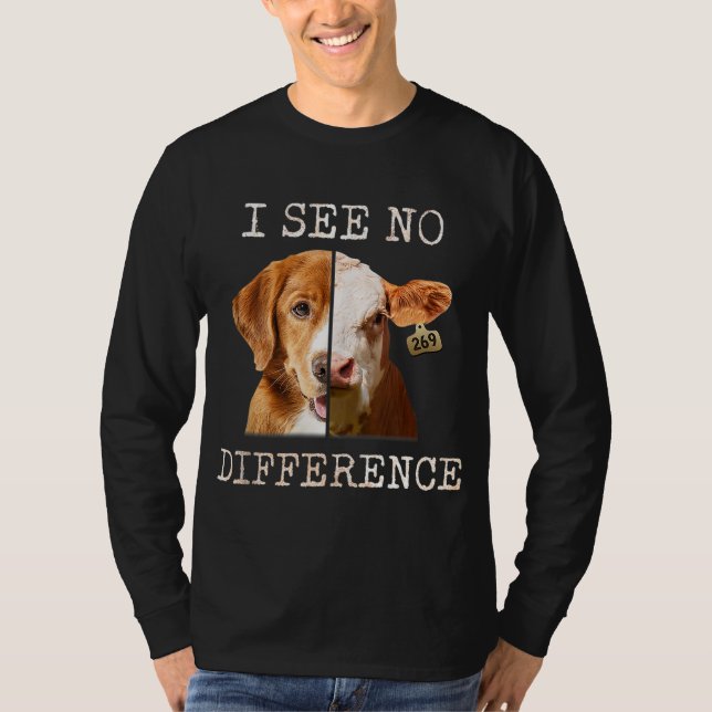 Jag ser ingen skillnad på vegetariska Vegankor och T Shirt (Framsida)