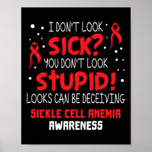 Jag ser inte ut som sjukan Cell Anemi Awareness Su Poster