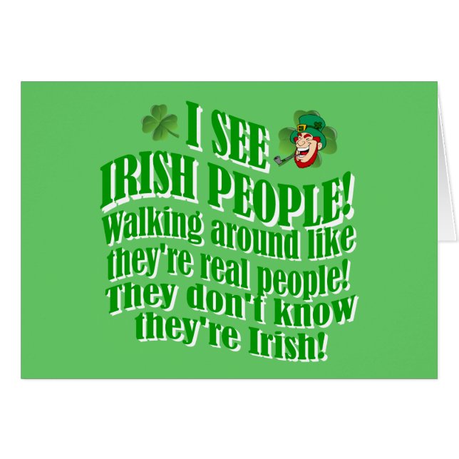 Jag ser irländarna hälsningskort (Framsidan Horizontal)