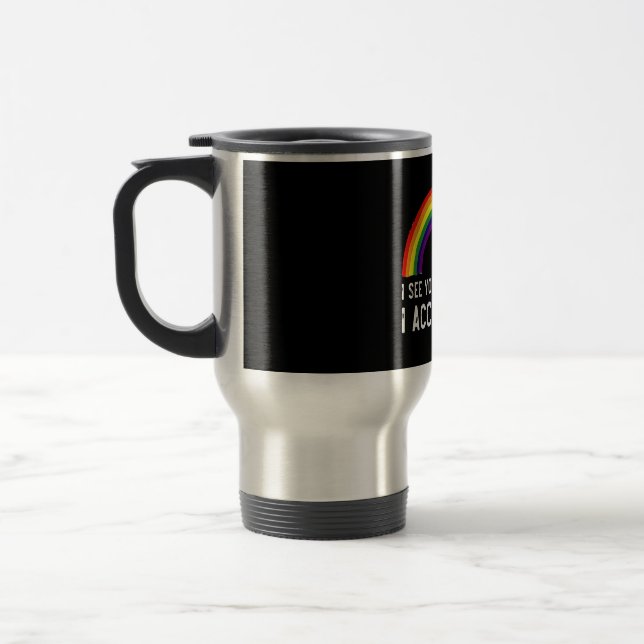 Jag ser jag älskar dig jag accepterar dig Gay Prid Resemugg (Vänster)
