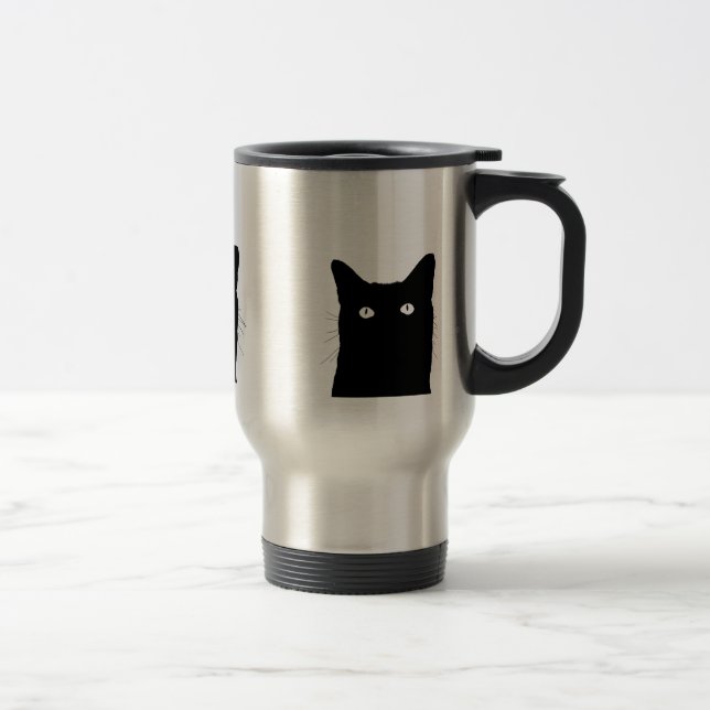 Jag ser katten klicka för att välja din färgrika resemugg (Höger)