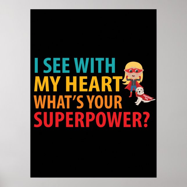 Jag ser med min hjärna-flicka - blindskrift poster (Framsidan)