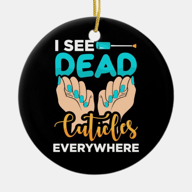 Jag ser muskulatur överallt julgransprydnad keramik (Framsidan)