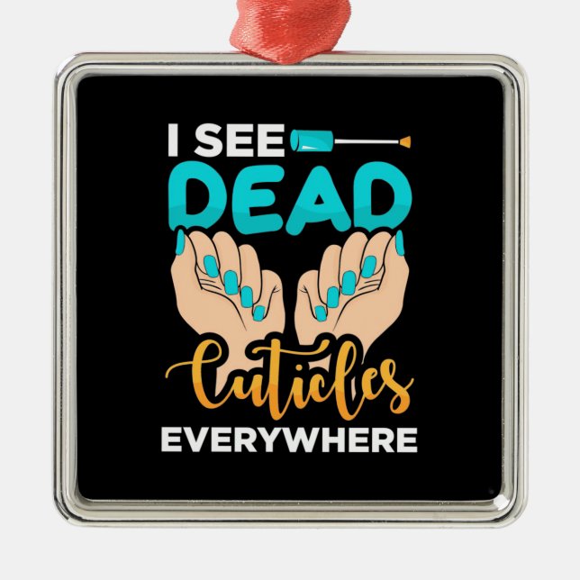 Jag ser muskulatur överallt julgransprydnad metall (Framsidan)