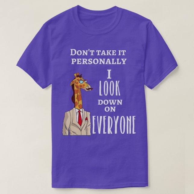 Jag ser ner på alla Giraffe T Shirt (Design framsida)
