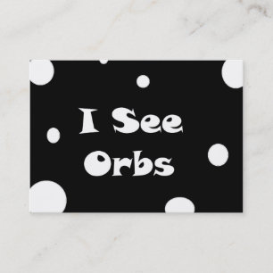 Jag ser Orbs-affärskort Visitkort