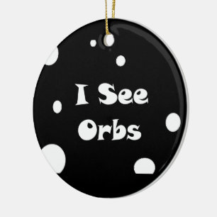 Jag ser Orbs-Cirkelprydnad Julgransprydnad Keramik