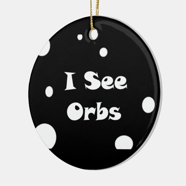 Jag ser Orbs-Cirkelprydnad Julgransprydnad Keramik (Vänster)